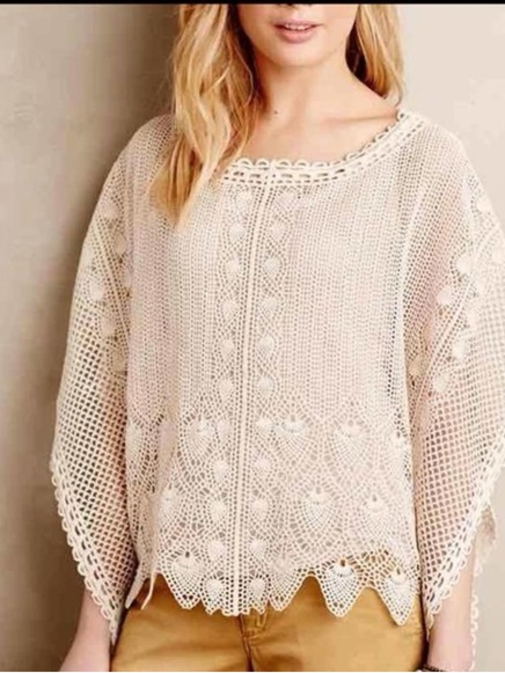 ANTHRO | Sparrow Crochet Pullover‎ Top